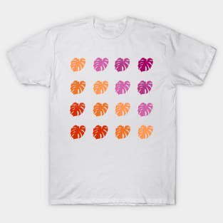 Monstera Deliciosa Leaves - Lesbian Pride T-Shirt